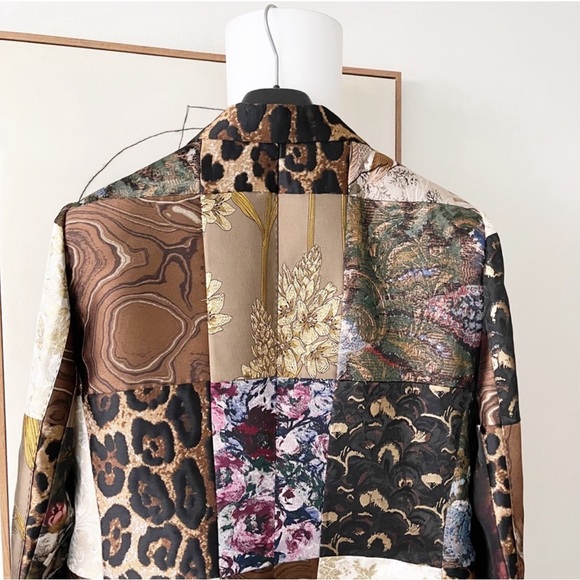dolce and gabbana patchwork blazer